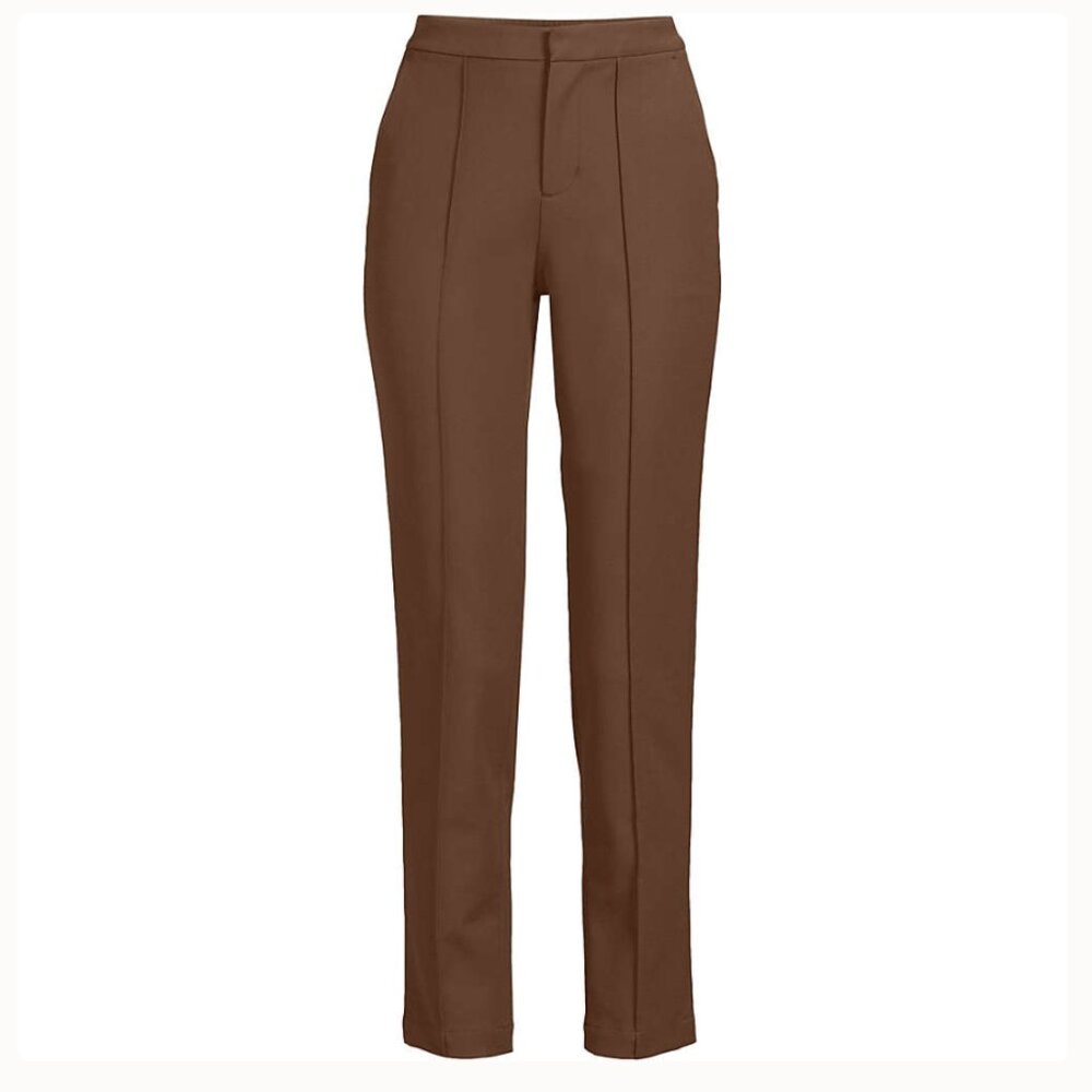 Lands' End Bi-Stretch Pintuck Ankle Pant
